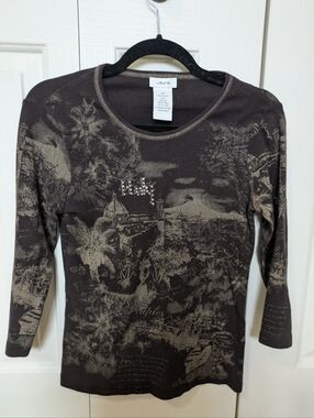 Y2k Grunge Laura Scoop Neck Floral Print Top Whimsigoth Fairy Grunge